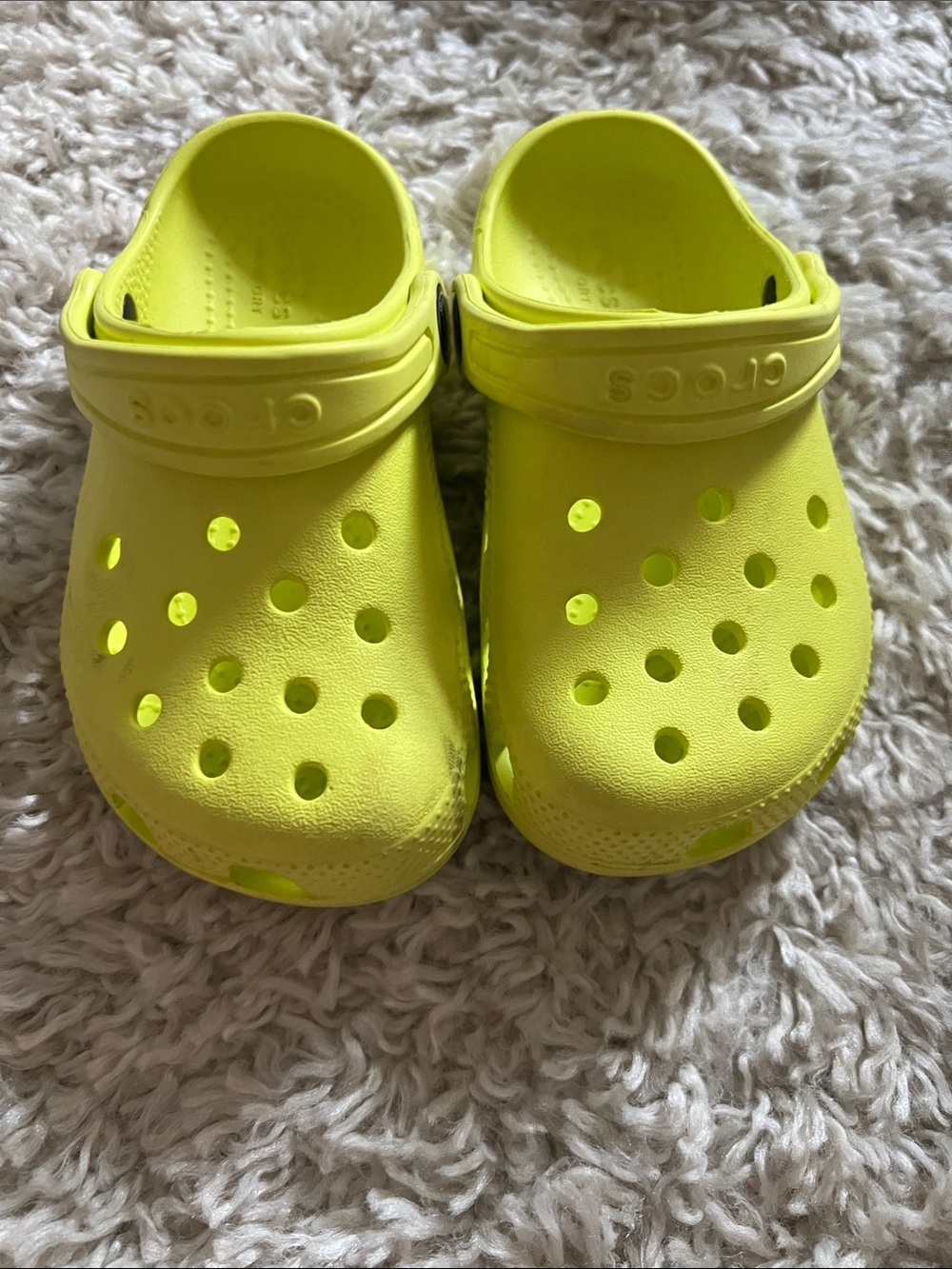 CROCS Kids' Classic Clog in Neon Yellow